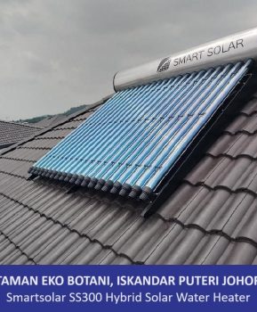 Smartsolar Evacuated Tube best Solar Water Heater Installation at Taman EKO Botani, Iskandar Puteri, Johor. (solarmate, aquasolar, summer, monier, solarplus, mysolar, solarwave)-min