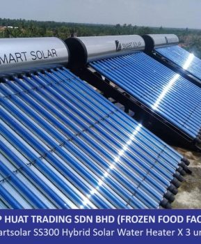 Smartsolar best solar water heater installation for food process, frozen food production factory.-min