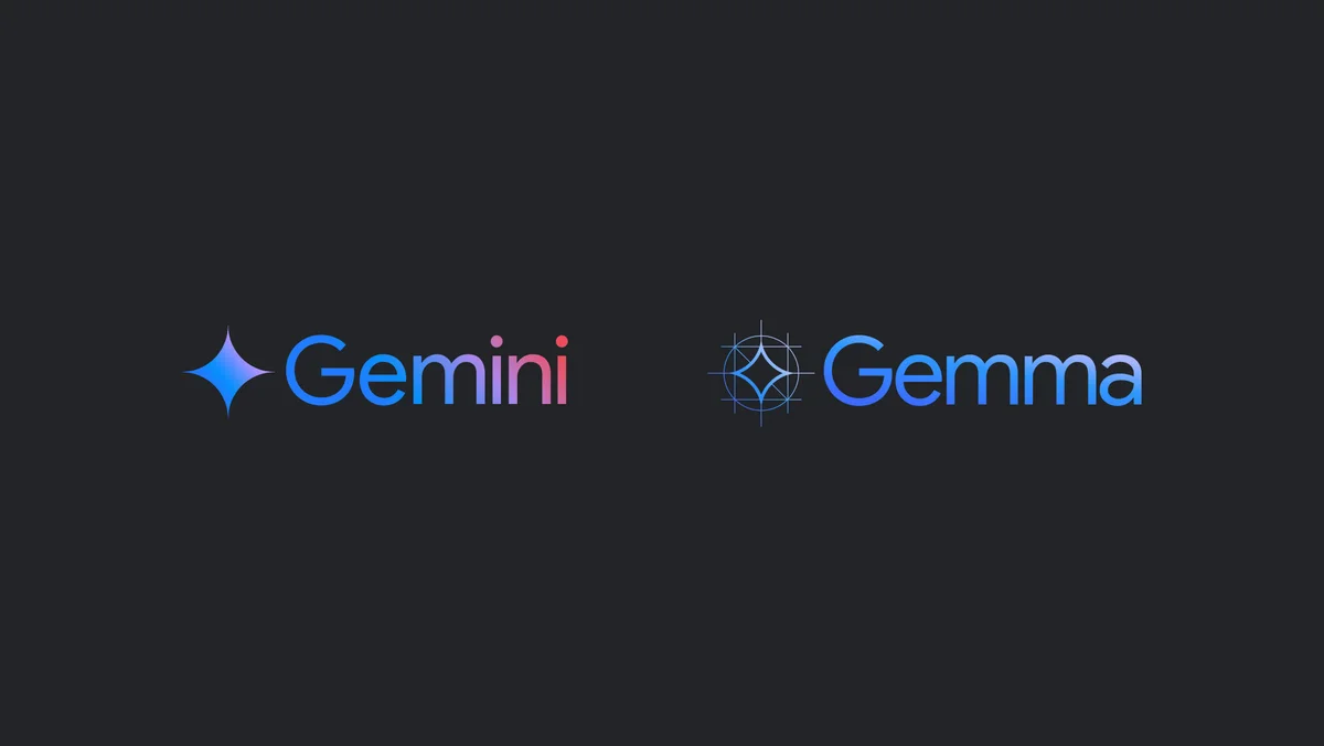 Two logos side by side, one for Gemini and one for Gemma.