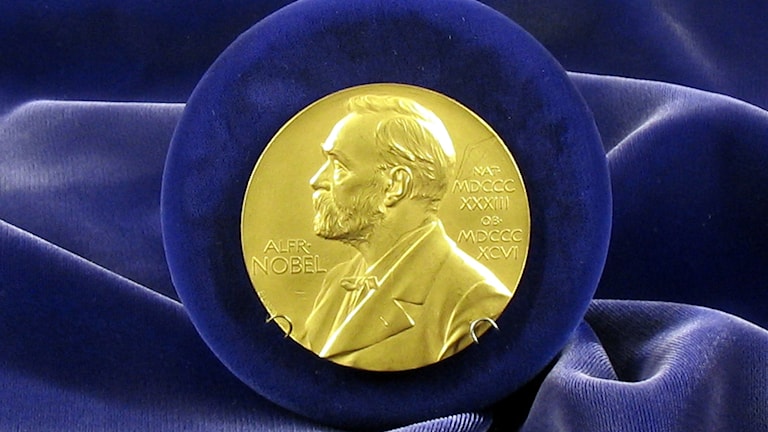 Nobelprismedalj mot blå bakgrund. Foto: Tim Ereneta/CC (flickr.com/tereneta)