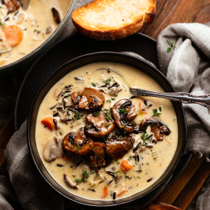 RecipeTin Eats’ creamy mushroom wild rice soup.
From RecipeTin Eats’ second cookbook, Tonight.