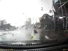 Tornado filmed ripping through buildings and trees in Vietnam