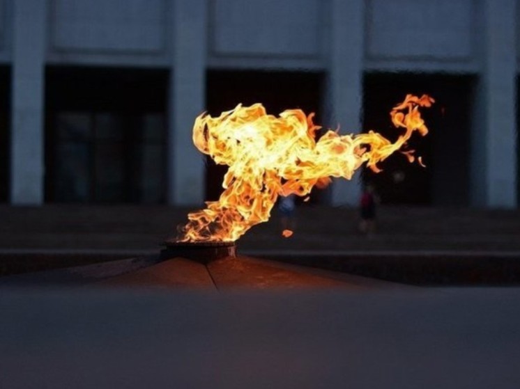 Неизвестная осквернила Вечный огонь в Биробиджане: сожгла цветы